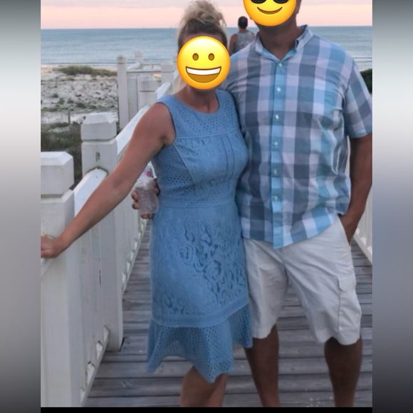 Antonio Melani size 6 blue lace dress - Picture 2 of 9